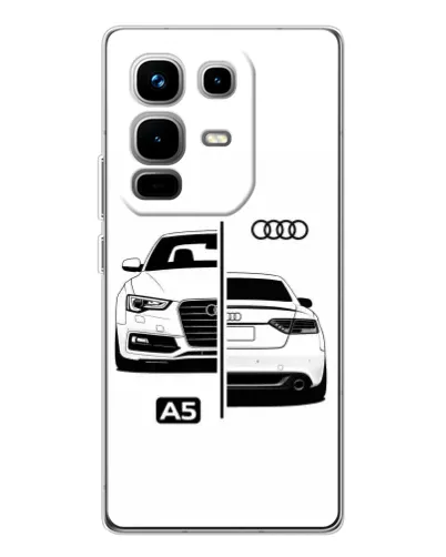 Чехол для Infinix Note 50 Pro с картинкой «Audi — контрастный дизайн»