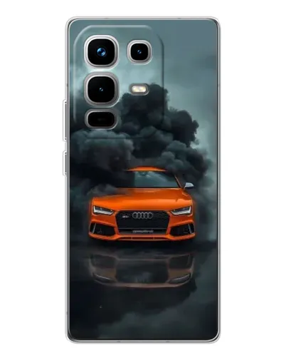 Чехол для Infinix Note 50 Pro с картинкой «Audi в облаках дыма»