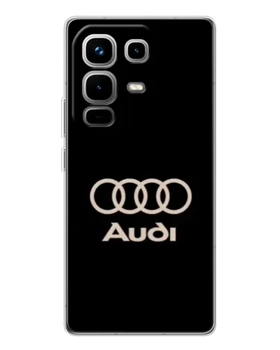 Чехол для Infinix Note 50 Pro с картинкой «Audi — золотой логотип»