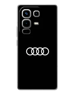 Чехол для Infinix Note 50 Pro с картинкой «Audi White Logo»