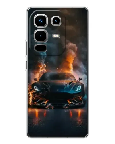 Чехол для Infinix Note 50 Pro с картинкой «Lamborghini дымная эстетика»