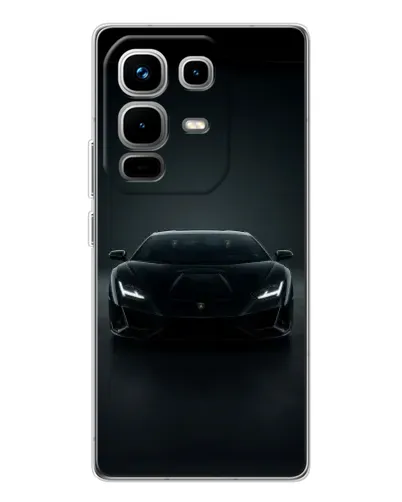 Чехол для Infinix Note 50 Pro с картинкой «Черный Lamborghini Aventador»