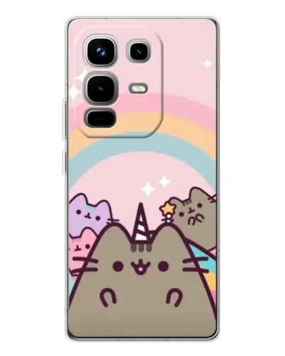 Чехол для Infinix Note 50 Pro с картинкой «Единорог Pusheen»
