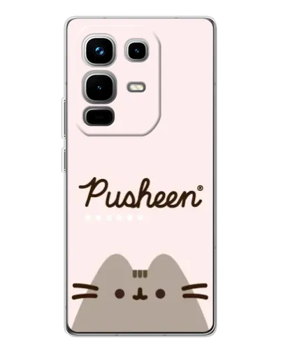 Чехол для Infinix Note 50 Pro с картинкой «Pusheen логотип»