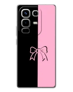 Чехол для Infinix Note 50 Pro с картинкой «Половинки банта»
