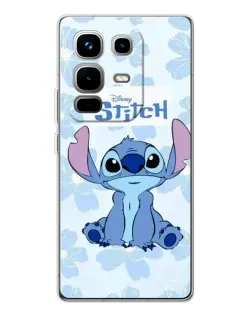 Чехол для Infinix Note 50 Pro с картинкой «Stitch среди цветов»