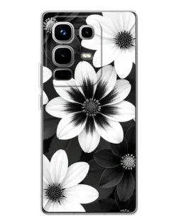 Чохол для Infinix Note 50 Pro з картинкою «Монохромні айстри»