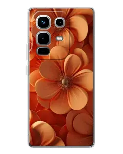 Чохол для Infinix Note 50 Pro з картинкою «Помаранчева макро квітка»