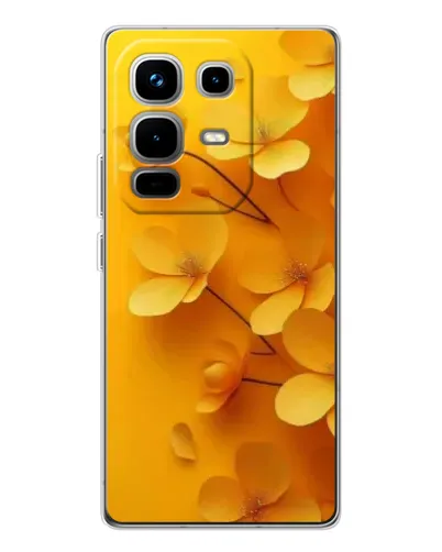Чехол для Infinix Note 50 Pro с картинкой «Золотые лепестки»
