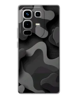 Чохол для Infinix Note 50 Pro з картинкою «Темний абстрактний камуфляж»