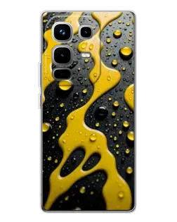 Чехол для Infinix Note 50 Pro с картинкой «Жидкое желтое золото»