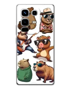 Чехол для Infinix Note 50 Pro с картинкой «Крутые капибары музыканты»