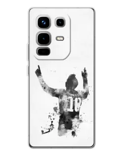 Чохол для Infinix Note 50 Pro з картинкою «Чорно-білий силует Мессі» Чохол для Infinix Note 50 Pro з картинкою «Чорно-білий силует Мессі»