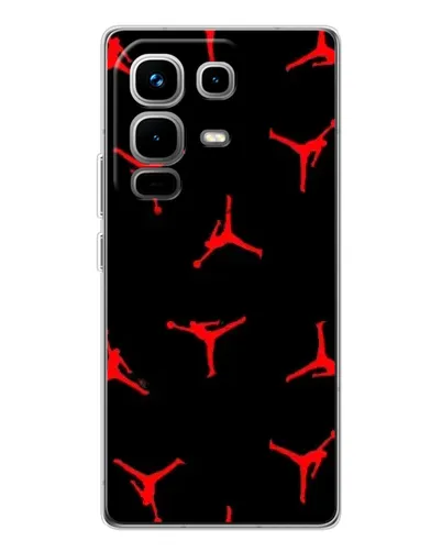 Чехол для Infinix Note 50 с картинкой «Jordan Red Pattern»