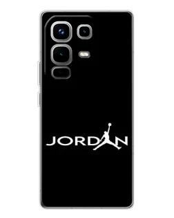Чехол для Infinix Note 50 с картинкой «Jordan White Logo»