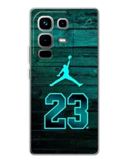 Чехол для Infinix Note 50 с картинкой «Jordan Cyan 23»