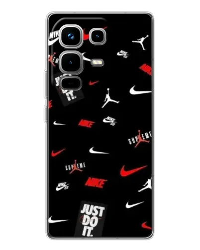 Чехол для Infinix Note 50 с картинкой «Nike Mix Pattern»