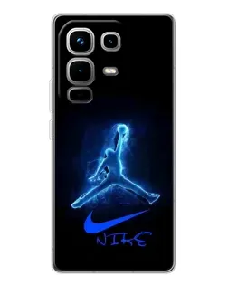 Чехол для Infinix Note 50 с картинкой «Jordan Neon Blue»