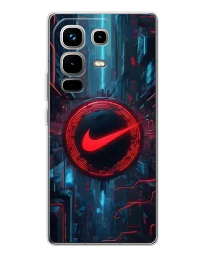 Чехол для Infinix Note 50 с картинкой «Техногенный стиль Nike»