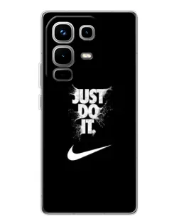 Чехол для Infinix Note 50 с картинкой «Текстовый принт Nike»