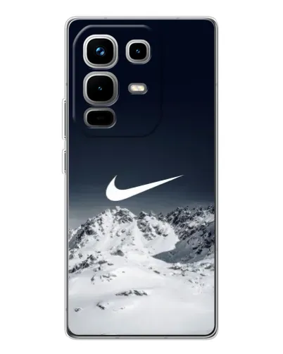 Чехол для Infinix Note 50 с картинкой «Nike — зимние горы»