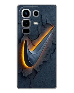 Чехол для Infinix Note 50 с картинкой «Объемный логотип Найк»