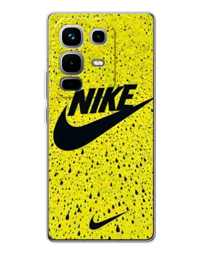 Чехол для Infinix Note 50 с картинкой «Желтый текстурный Nike»