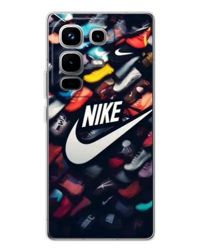 Чехол для Infinix Note 50 с картинкой «Коллекция кроссовок Nike»