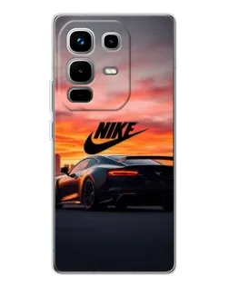Чехол для Infinix Note 50 с картинкой «Nike и суперкар»