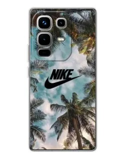 Чехол для Infinix Note 50 с картинкой «Тропический принт Nike» Чехол для Infinix Note 50 с картинкой «Тропический принт Nike»