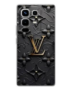 Чехол для Infinix Note 50 с картинкой «Кожаная текстура LV»