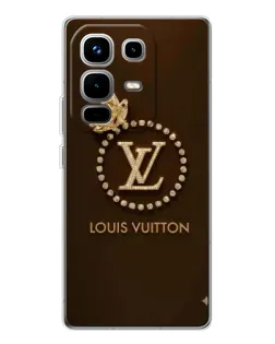 Чехол для Infinix Note 50 с картинкой «LV — золотая печать»