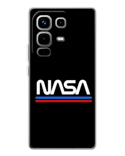 Чохол для Infinix Note 50 з картинкою «NASA — класика Red Blue» Чохол для Infinix Note 50 з картинкою «NASA — класика Red Blue»