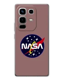 Чехол для Infinix Note 50 с картинкой «NASA — ретро космос»