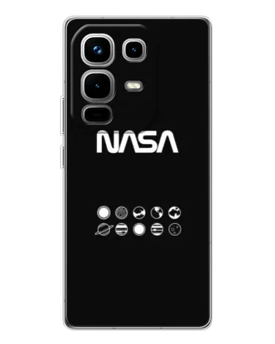 Чехол для Infinix Note 50 с картинкой «NASA — технический принт»