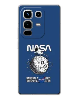 Чехол для Infinix Note 50 с картинкой «NASA — лунная миссия»