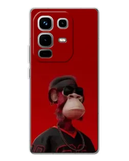 Чохол для Infinix Note 50 з картинкою «Bored Ape в червоному» Чохол для Infinix Note 50 з картинкою «Bored Ape в червоному»