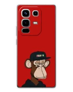 Чохол для Infinix Note 50 з картинкою «Bored Ape — червоний фон» Чохол для Infinix Note 50 з картинкою «Bored Ape — червоний фон»