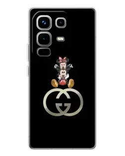 Чехол для Infinix Note 50 с картинкой «Минни Маус на лого»