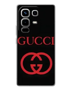 Чехол для Infinix Note 50 с картинкой «Gucci — красный логотип»