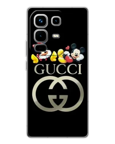 Чехол для Infinix Note 50 с картинкой «Gucci — герои Disney»