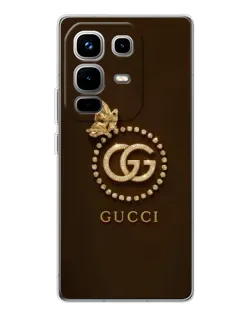 Чехол для Infinix Note 50 с картинкой «Gucci — золотая бабочка»