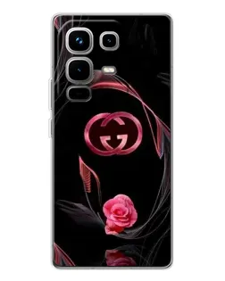 Чехол для Infinix Note 50 с картинкой «Gucci — неоновая роза»