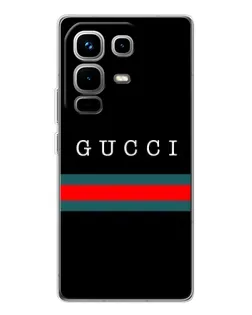 Чехол для Infinix Note 50 с картинкой «Gucci — красный пояс»