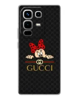 Чехол для Infinix Note 50 с картинкой «Минни Маус Gucci — черный»