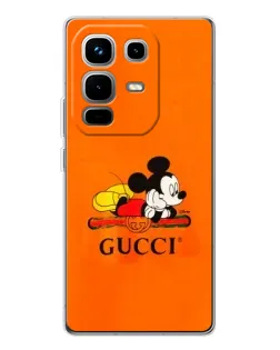 Чехол для Infinix Note 50 с картинкой «Микки Маус Gucci — оранж»