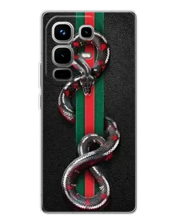 Чехол для Infinix Note 50 с картинкой «Gucci — змея на полосе»