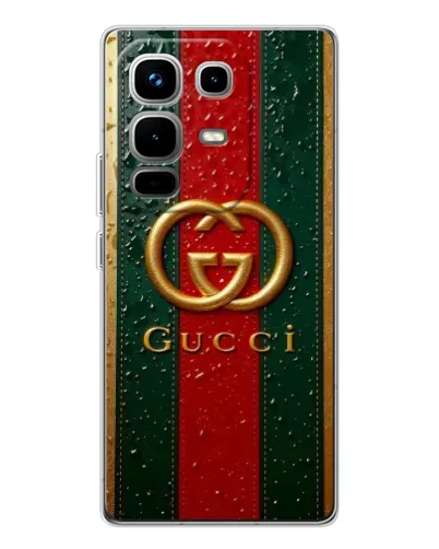Чехол для Infinix Note 50 с картинкой «Gucci — фирменная полоса и золото» Чехол для Infinix Note 50 с картинкой «Gucci — фирменная полоса и золото»