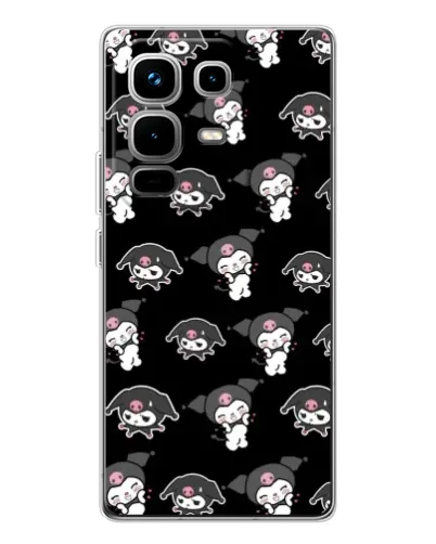 Чохол для Infinix Note 50 з картинкою «Чорний паттерн Kuromi» Чохол для Infinix Note 50 з картинкою «Чорний паттерн Kuromi»