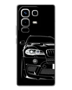 Чехол для Infinix Note 50 с картинкой «Темный силуэт BMW»
